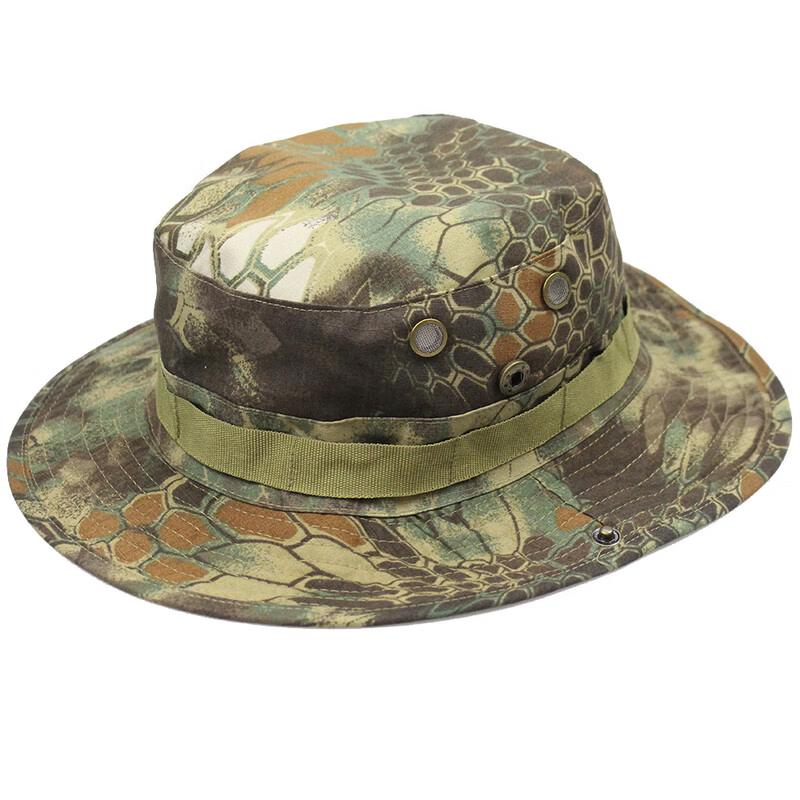 Green Python Pattern Tactical Bucket Hat
