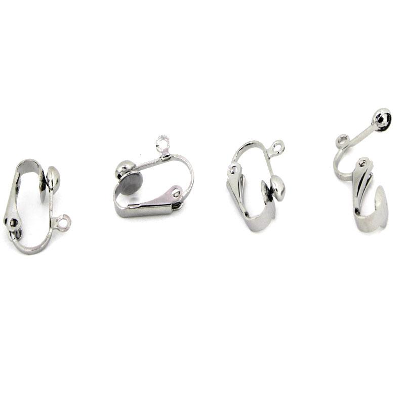 10Pcs Stainless Steel Ear Clips Findings Body Jewelry Ear Cuffs Ear Clips No Piercing Earrings for Women DIY Jewelry Making