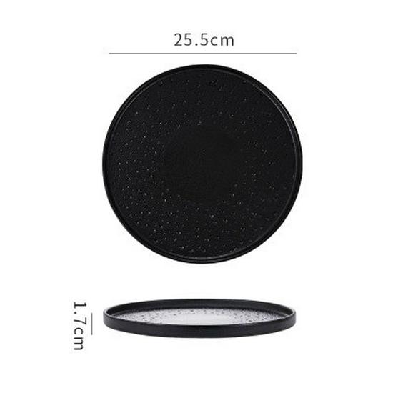 Nordic Minimalist Black & White Ceramic Baking Dish – High-end Display Plate for Influencers, Hotels & Restaurants