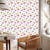 Wallpaper Flowers white, powder pink, coral and lime 50x1000