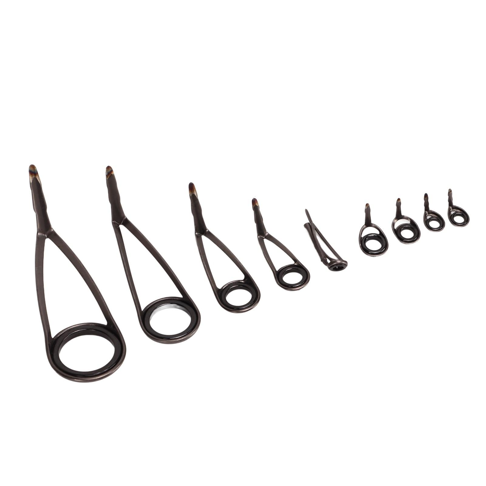 

Fishing Rod Guide Stainless Steel Frame Ceramic Ring Accessory Set Kit for Repair