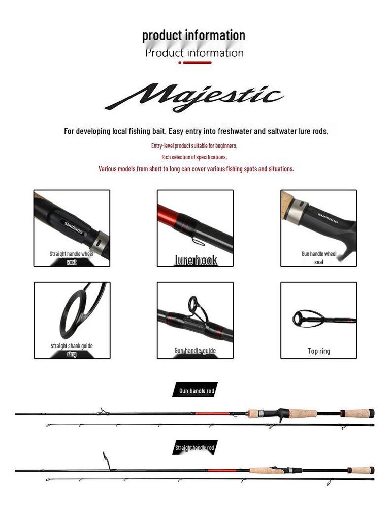 SHIMANO Majestic Long Cast Rod for Aspius, Mandarin Fish, Bass, Snakehead.