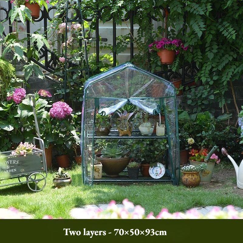 Compact Outdoor Greenhouse for Flowers & Vegetables – Sunshade, Rainproof, and Insulated for Balcony or Garden Use(Bracket Not Included.)