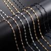 Yadreva Lip Embossed Chain 2.5mm Thin Stainless Steel Necklace Handmade Link Waterproof Jewelry Accessories