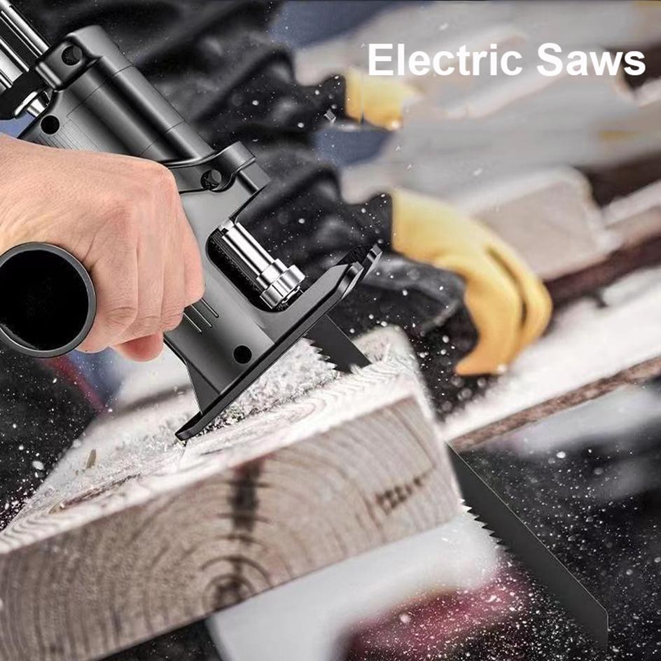 Tragbare Elektrische Säge Kopf Von Schraubendreher Kolben Adapter Elektrische Bohrer Zu Elektrische Säge Haushalt Holz Metall Schneiden Werkzeuge