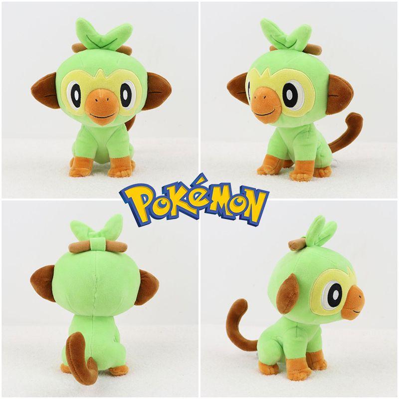 Adorable 7.8in Pokemon Grookey Plush Toy Soft Stuffed Monkey Doll