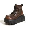 Thick-soled Martin boots women's new 2025 autumn and winter heightening medium tube women's boots British wind fried street locomotive short boots