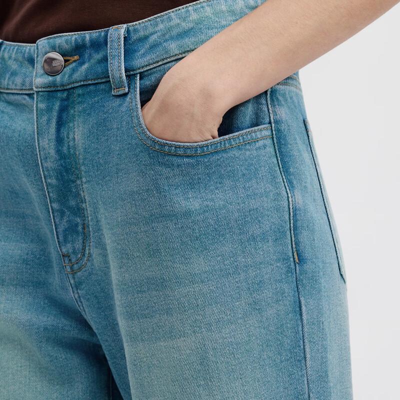 Langzi 25 Women's High-Waist Straight-Leg Cropped Jeans