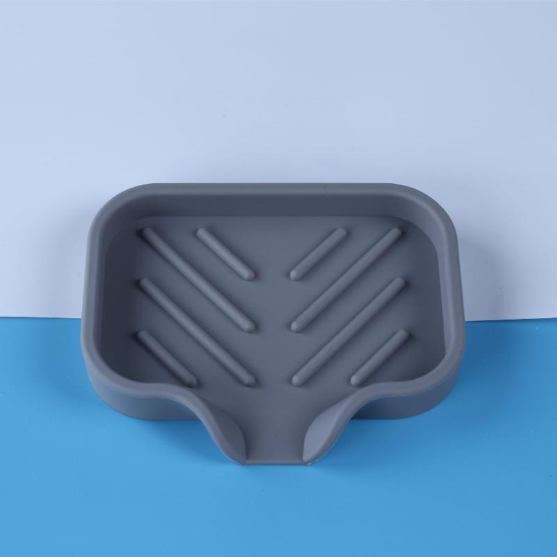 Drainage-type Silicone Soap Box for Soap Storage In Home Bathrooms, Washroom Countertops, Soap Racks, and Drainage Storage.