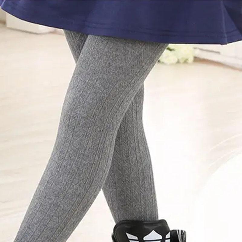 Baby Girls Tights Elastic Waist Elementary School Student Pantyhose Spring Autumn Girls Legging Children's Knitted Pantyhose