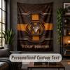 Wall Tapestry Wolverhampton Wanderers Football Print Custom Name Text Wall Hanging Home Decor