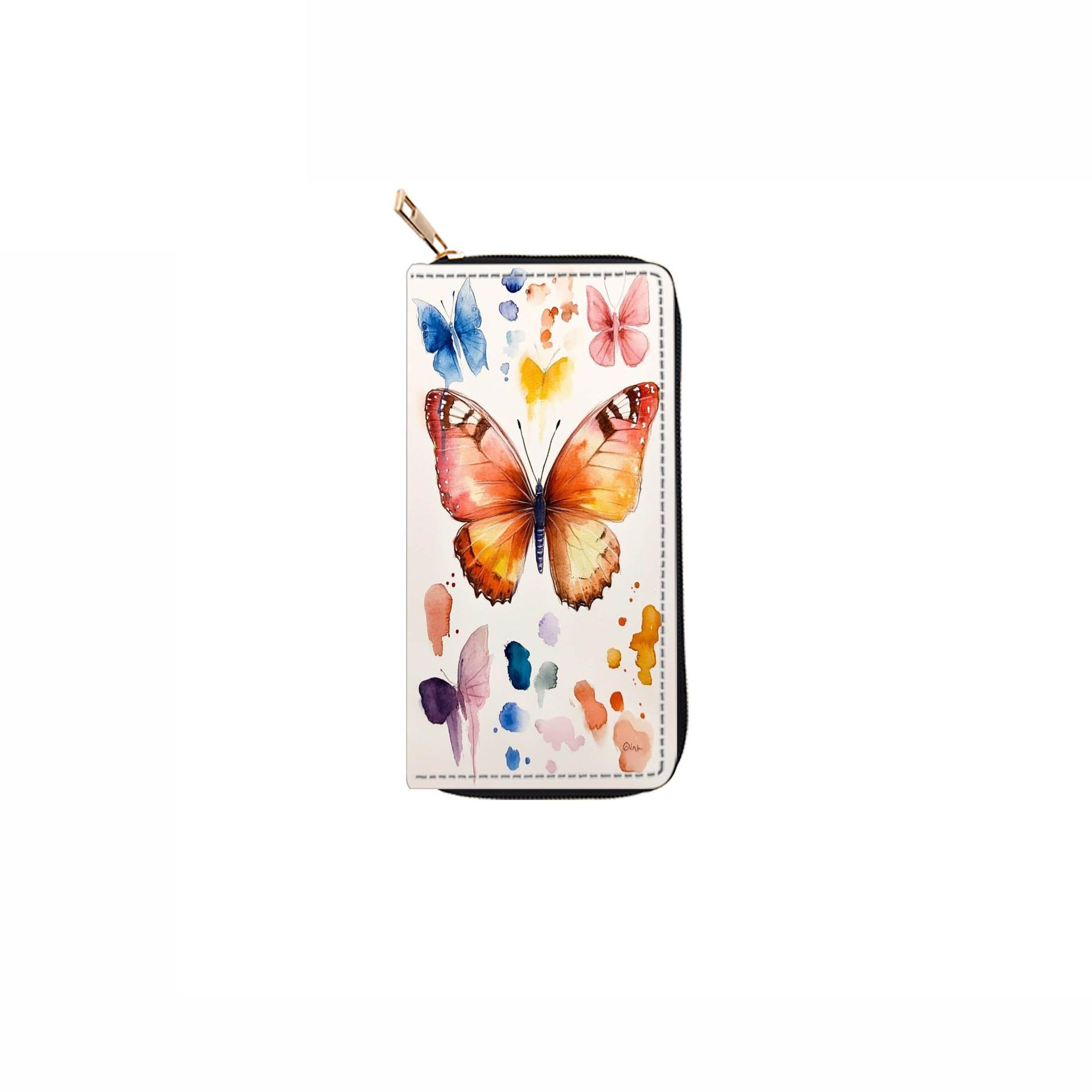 

Кошелек-клатч с длинной молнией Бабочка кошелек кошелек клатч сумка для карт небольшое количество