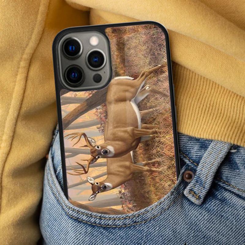 Deer Hunting Animal Soft Phone Case for iPhone 17 Air 16e Pro Max 15 Pro 13 14 Plus 11 12 MagSafe Magnetic Coque