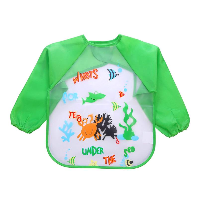 Baby Bibs Infant Burp Clothes Long Sleeve Waterproof Feeding Accessories