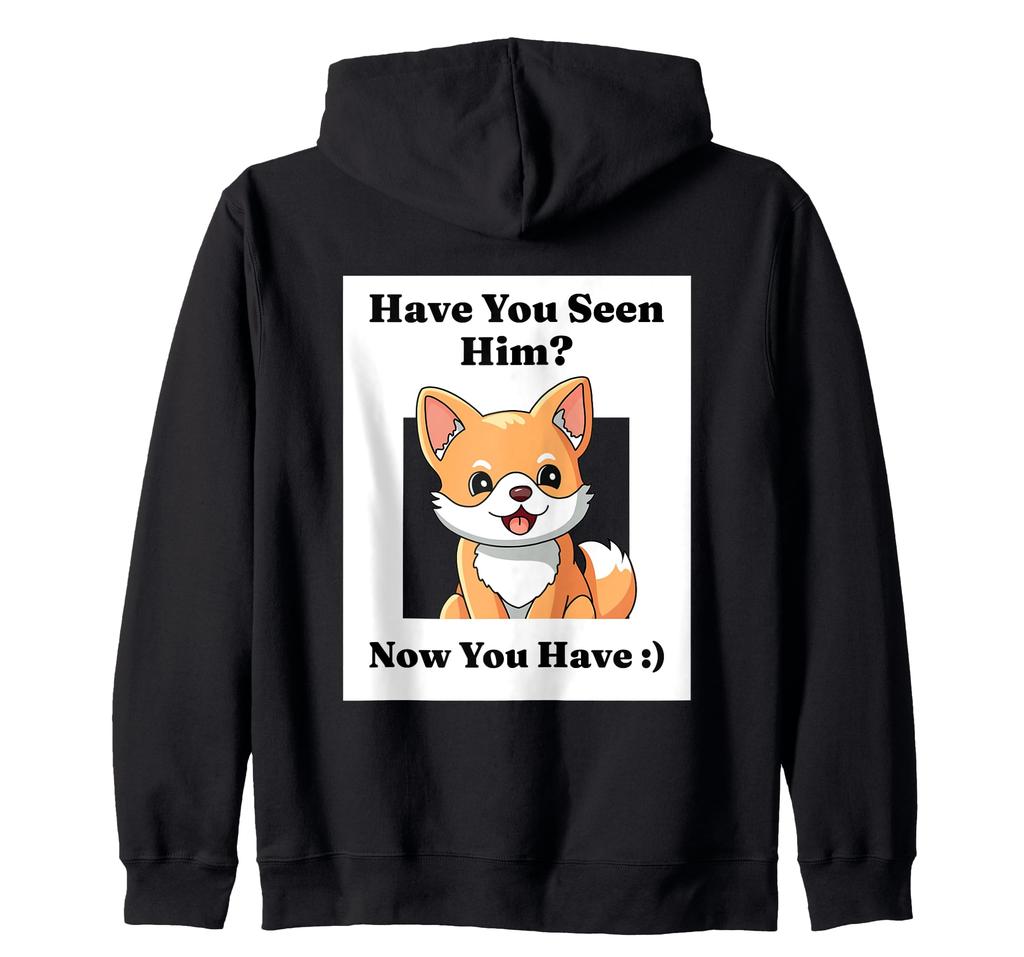 Shiba Inu Lover Pet Missing Dog Sign Cute Dog Zip Hoodie