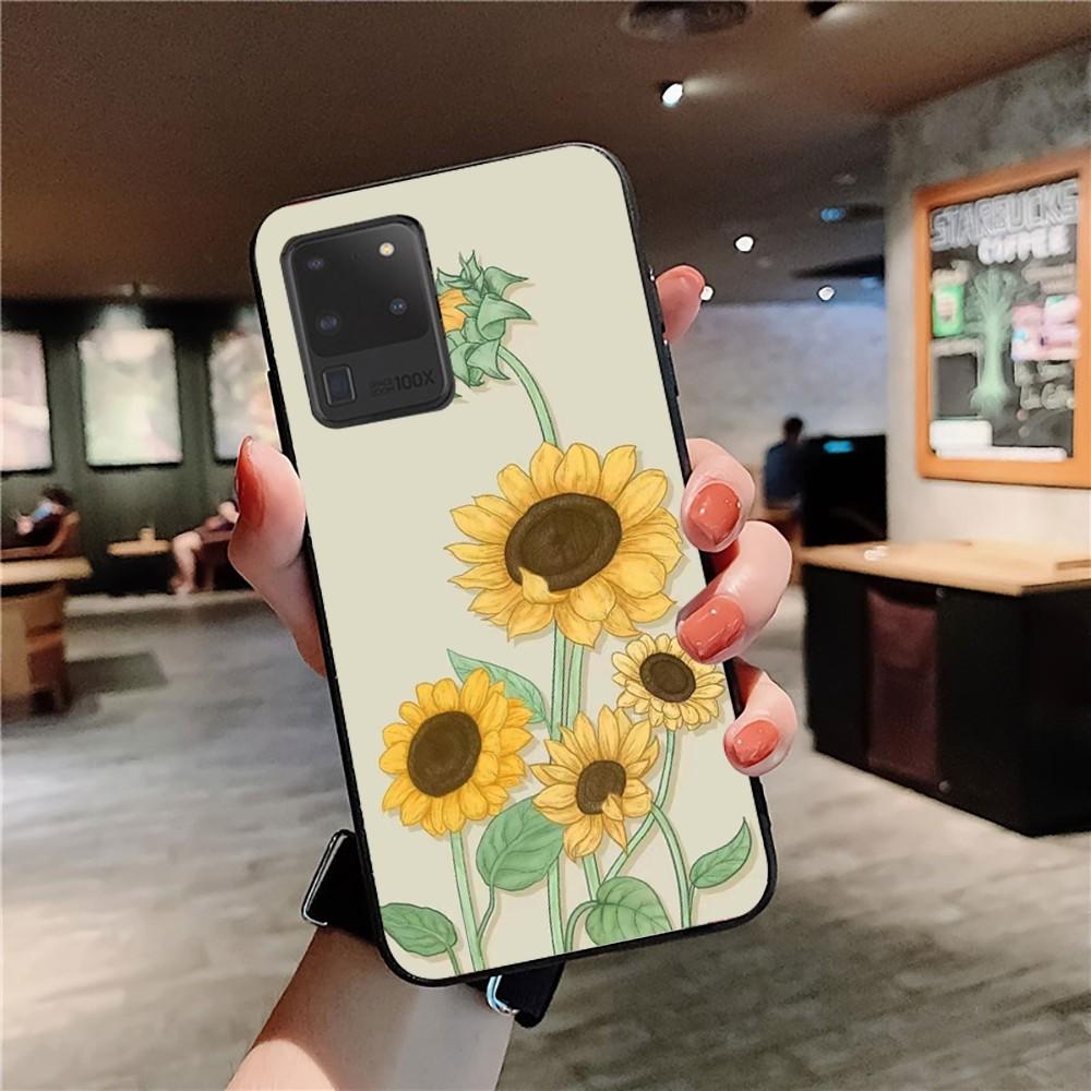 

Чехол для телефона с цветком подсолнуха для Samsung S 20 21 22 23 plus Ultra для Redmi Note 8 9 10 11 для Huawei Y 5 6 9 S20 Lite 5G