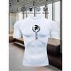 Men's Short Sleeve Compression T-Shirt Breathable Elastic Ancient Greek/Strength Training Style Top Strength Training Style