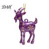 Acrylic Festive Hanging Pendants 2D Goat Christmas Tree Ornament, Zodiac Pendant with Gold String, Year Red Gradient Decor of The Ornament 2027,