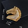 Men's Zodiac Horse Brooch with Success Chain