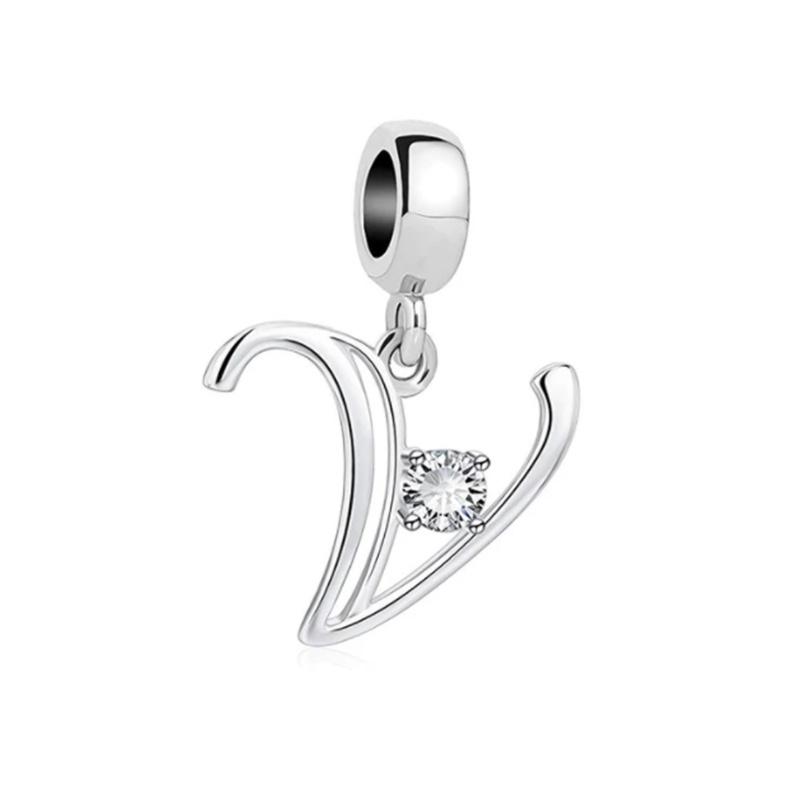 Fine 26 A-Z Lucky Letters Pendant Charm Beads Fit Original Bracelets Necklace Accessories Diy Women Jewelry Gifts