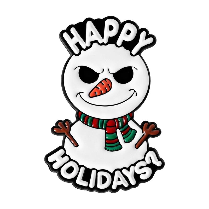 Halloween Weihnachten Emaille Anstecknadeln Schneemann Buh Geist Broschen Reversabzeichen Kleidung Cartoon Lustig Punk Schmuck Geschenk für Kinder Freunde
