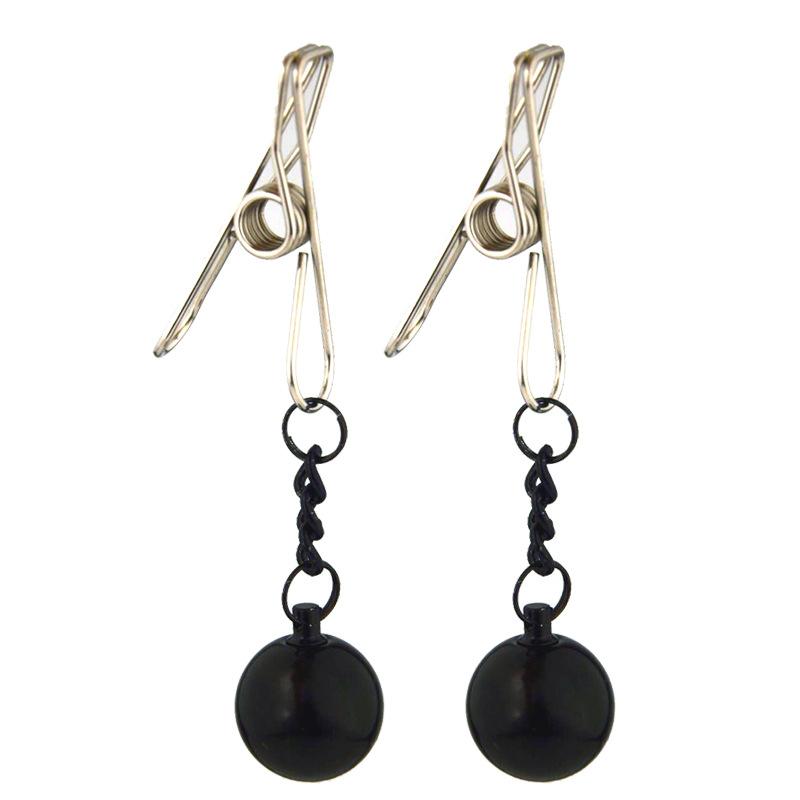 28 Kinds SM Women's Stainless Steel Breast Clip Nipple Clamps Gravity Ball Weight Pendant Traction Stimulator Adult Toys 18