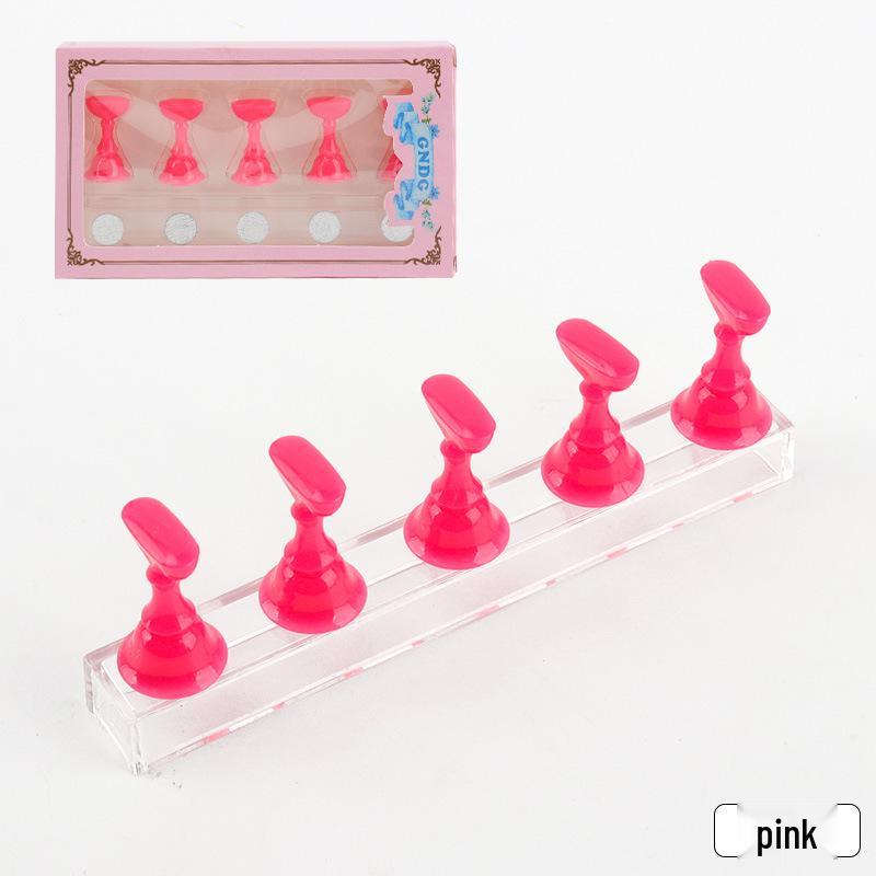 Chess Piece Nail Tip Holder with Transparent Acrylic Base - Nail Art Display and Practice Stand
