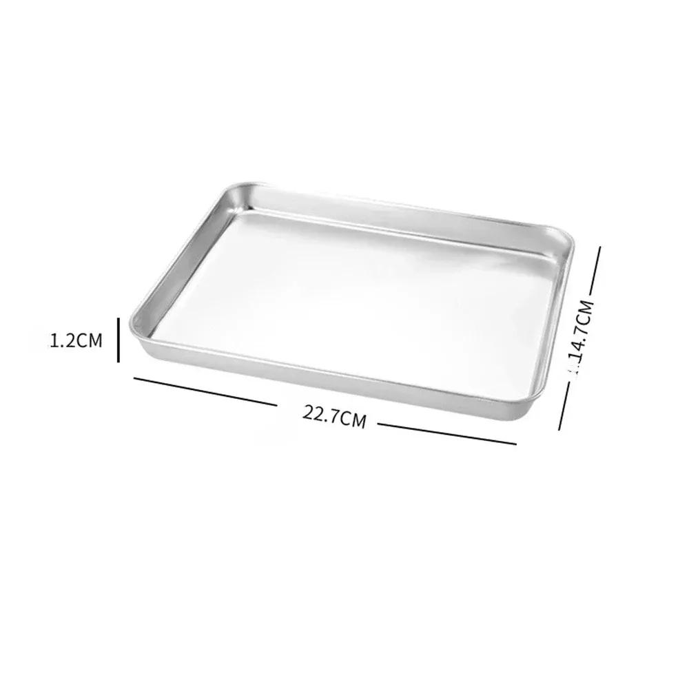 Rectangular Nonstick Pan Stainless Steel Cookie Cooking Sheet Baking Tray Steamed Sausage Dishes Fruit Grill Fish Plate Bakeware- for Nonstick Cookie