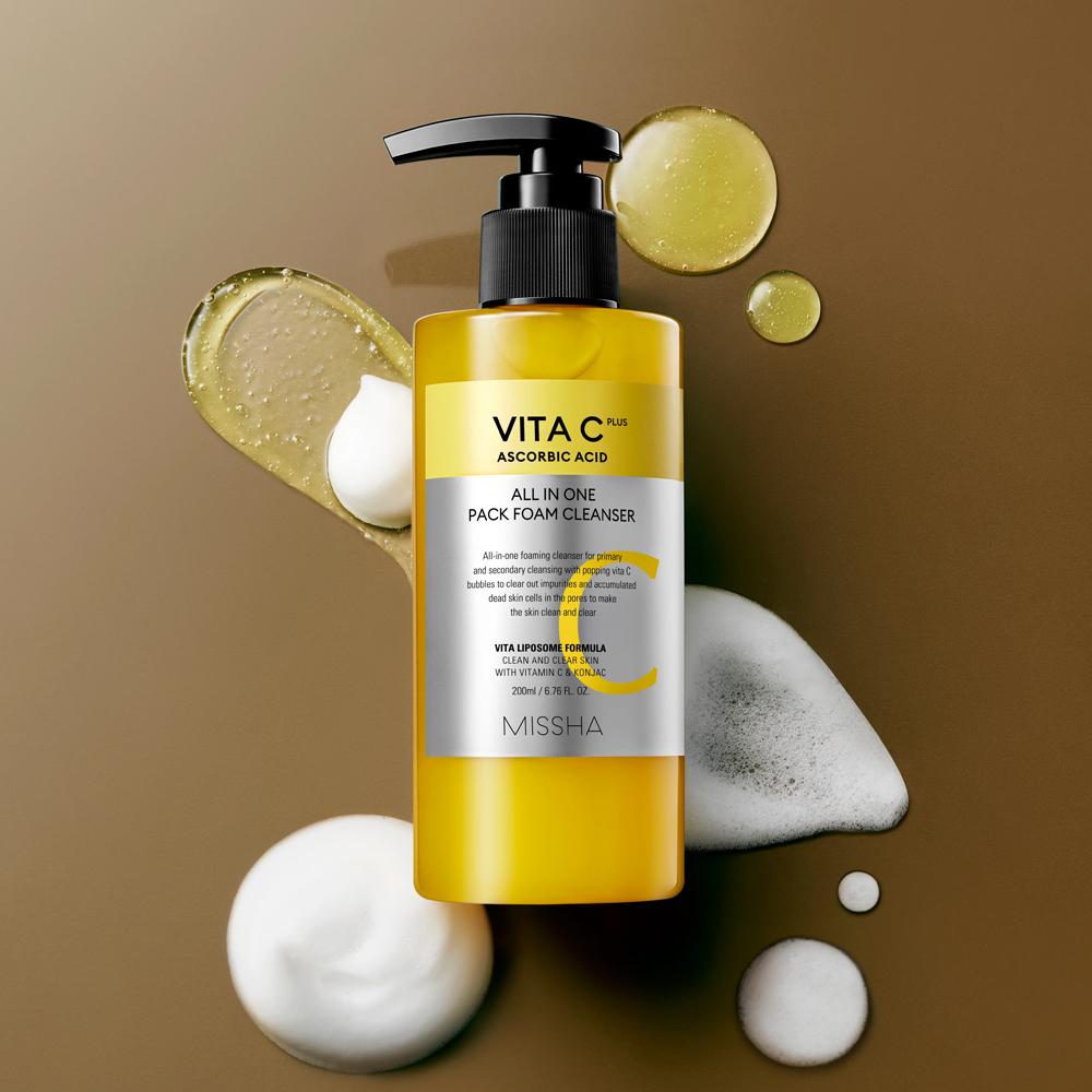 MISSHA Vita C Plus All-In-One Pack Foam Cleanser 200ml