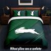 South Sydney Rabbitohs Design Set Biancheria da Letto 1 Copripiumino + 2 Federe Morbido Traspirante Biancheria da Letto per la Casa