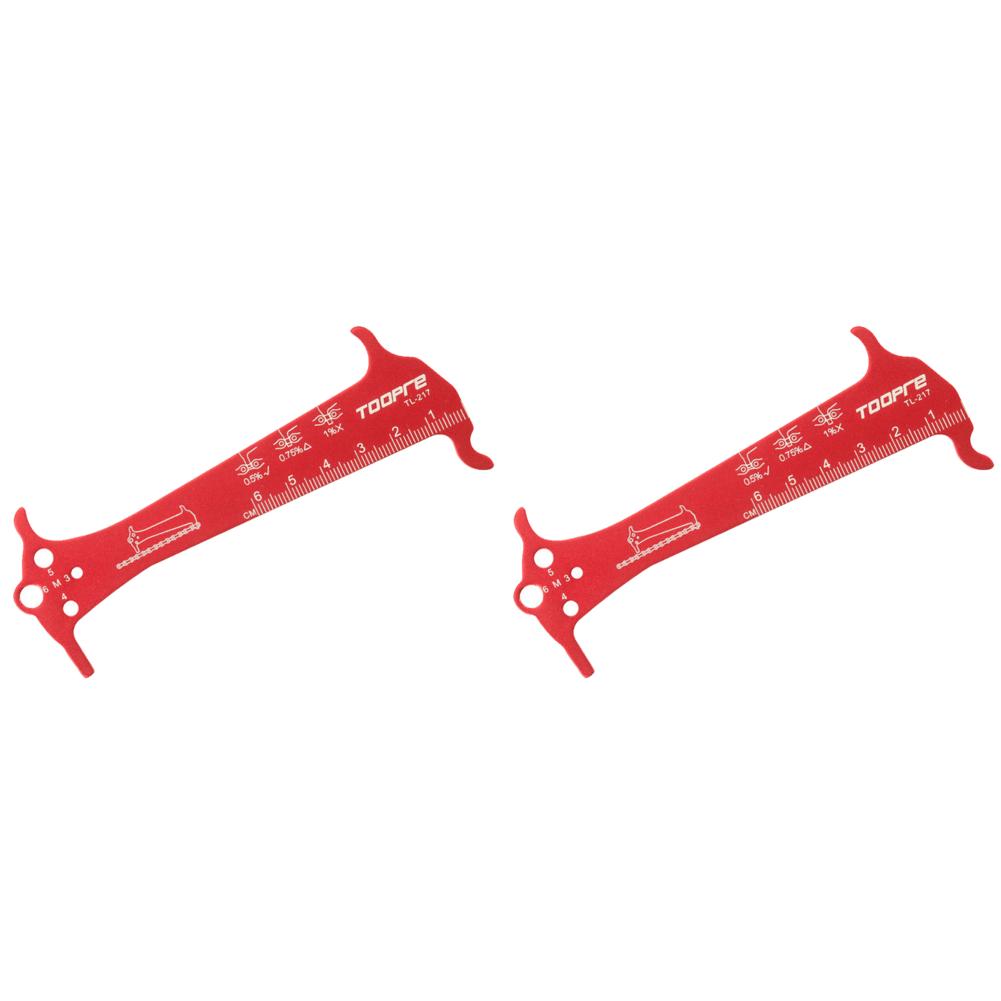 

2pcs MTB Road Bike Chains Gauge Bicycle Chain Wear Indicator Checker Screw Diameter Measurement Ruler Cycling Repair Tool Calipe