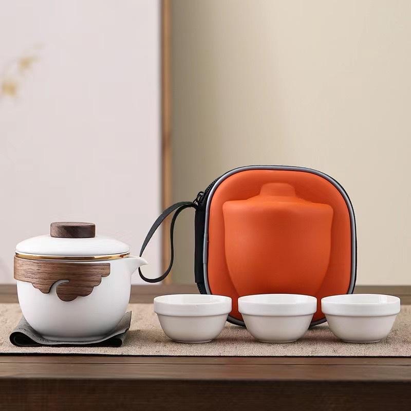 Ceramic Hand Grab Pot Kuaike Cup Portable Travel Tea Set Business Gifts Opening Event Souvenirs