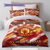Name Custom Manchester United Pattern Bedding Set Quilt Cover Pillowcase Home Decor Gift (1 * duvet cover + 2 * pillowcase, without core)