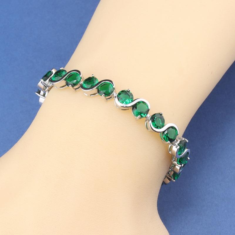 Original Feiner Schmuck & Accessoire 10-Farben Zirkon Italienisches Charm-Armband für Frauen/Mädchen Mode Geschenk