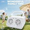 Automatic Bubble Machine with 2 Fans 20000+ Bubbles Per Minute Portable Bubble Maker for Party Outdoor Events (No Bubble Water )