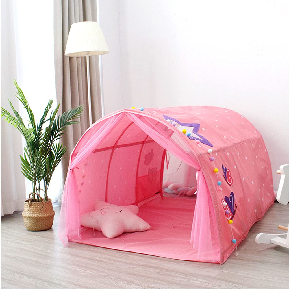 QIRUN Indoor Bed Sleeping Kids Play Tent with Mosquito Privacy Indoor Toy Game Sleeping Kids Storage Bag Included Kids' Tent, Tent, Playhouse, Net,