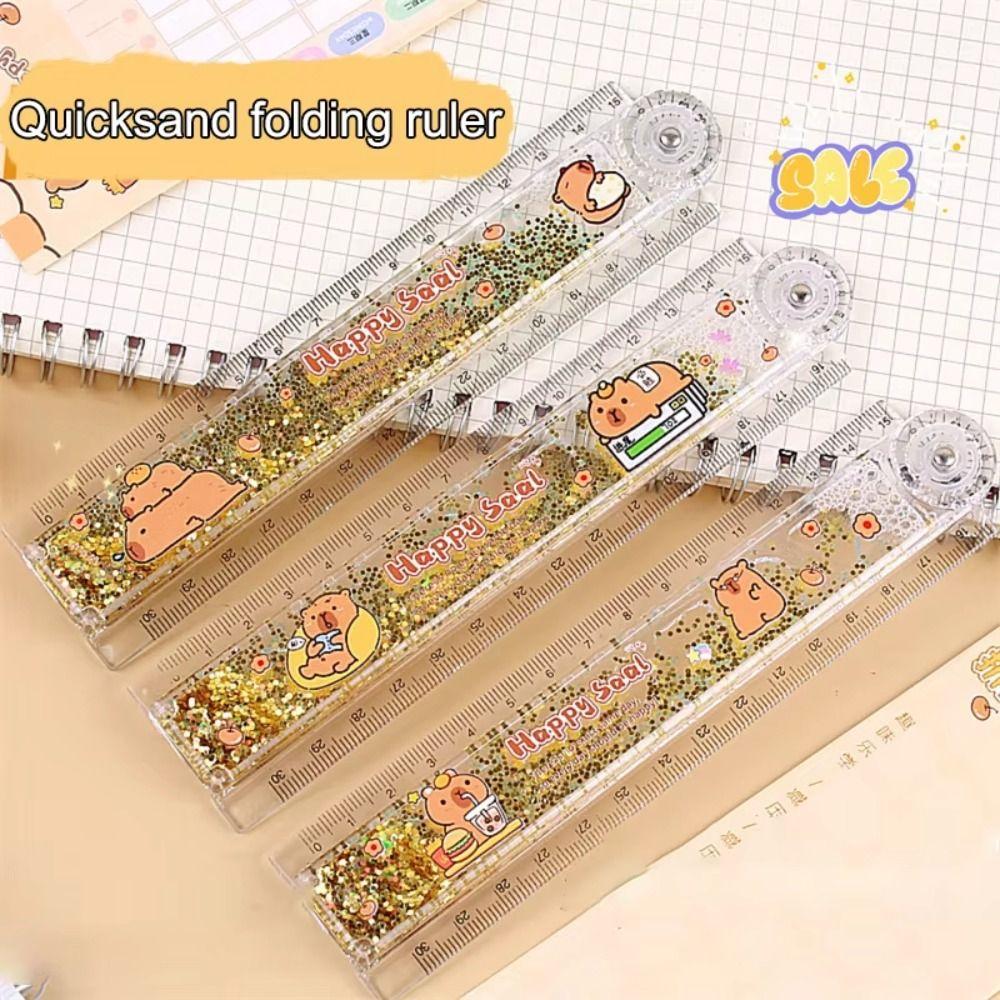 Measuring Tools Capybara Ruler Quicksand Drawing Ruler Folding Ruler  Educational Supplies