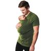 Maglietta Portabebè da Uomo Misto Cotone Scollo a V Manica Corta Maglietta da Papà per Portare il Bambino T-shirt per un Genitorialità Confortevole Cura del Bambino