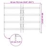 Adjustable Window Security Grille 500-650 Mm 4 Metal Bars