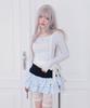 Chelikwili Cloud Lace Off Shoulder Top - Baby Blue