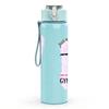 1PC Girl Bow Gymnastics Sport Slogan Print 750ml Color Plastic Sports Water Bottle Leakproof Flip Straw Lid Suitable for Sports Office Home Use