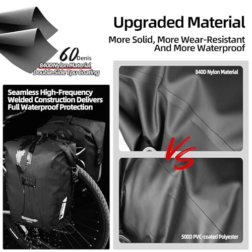 Rhinowalk 6L Vattentät Cykelväska, Motorcykelväska Ryggsäck, Axelväska, Laptopväska, Resväska, Professionell Cykeltillbehör (1 påse)