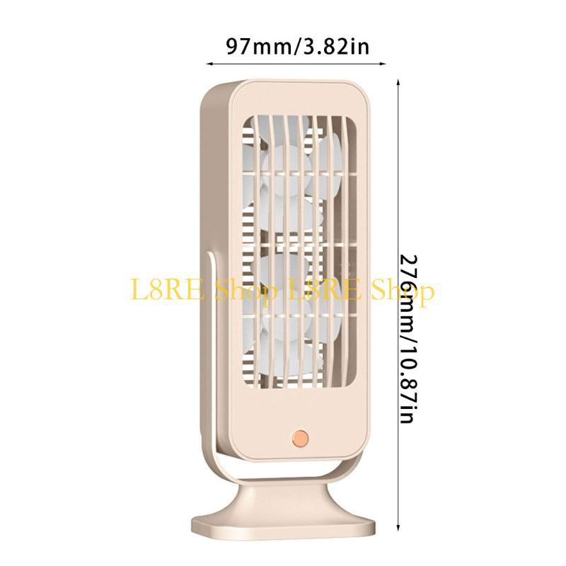 L8RE Tower Fan 1200mAh Battery USB Charging Desk Cooling Fan With 3 Speed Setting
