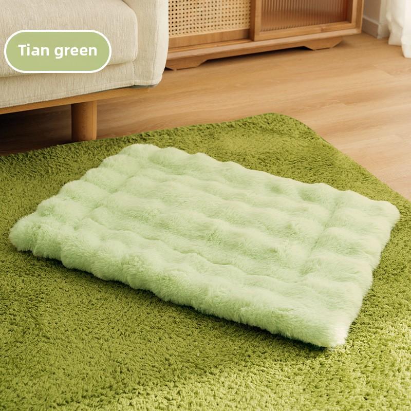 

Осенне-зимняя теплая утолщенная подушка из искусственного меха кролика для собак, мягкая подушка для кошек и собак среднего и маленького размера, гнездо для домашних животных S