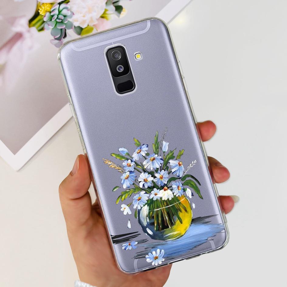 For Samsung A6 Plus 2018 Case SM-A605F New Fashion Butterfly Marble Soft Silicone Funda For Samsung Galaxy A6 A6+ SM-A600F Cover