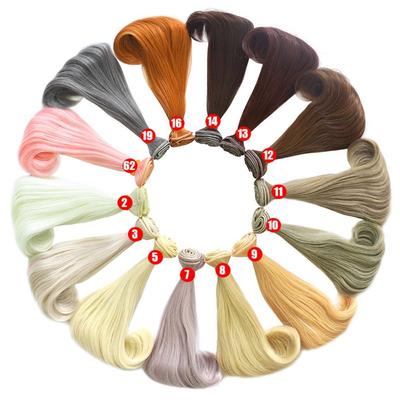 Buttoned In Hair Doll Chemical Fiber Wig Chemical Fiber Msiredoll Bjd Wig Accessories  Cotton Doll