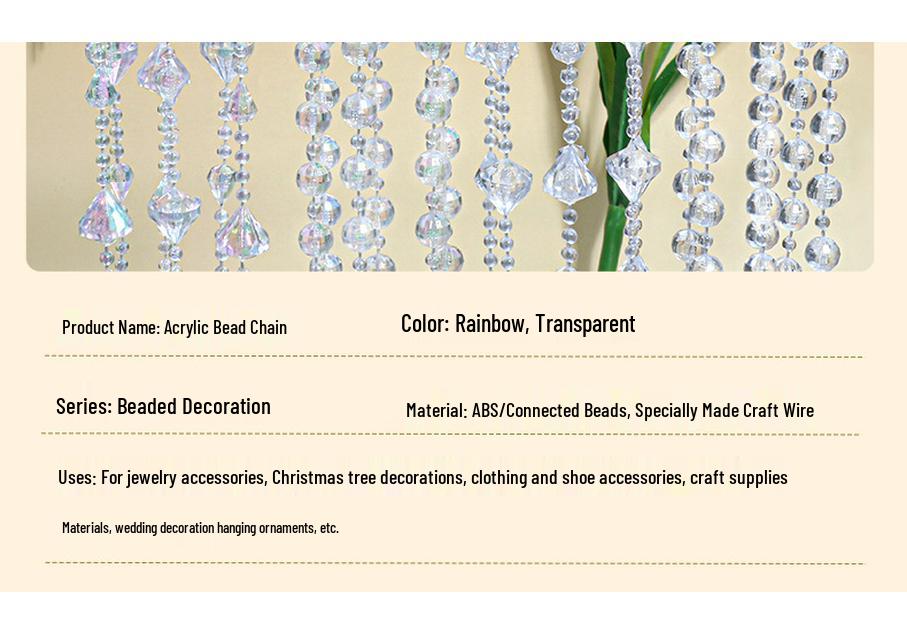 Acrylic Bead Curtain for Weddings and Events