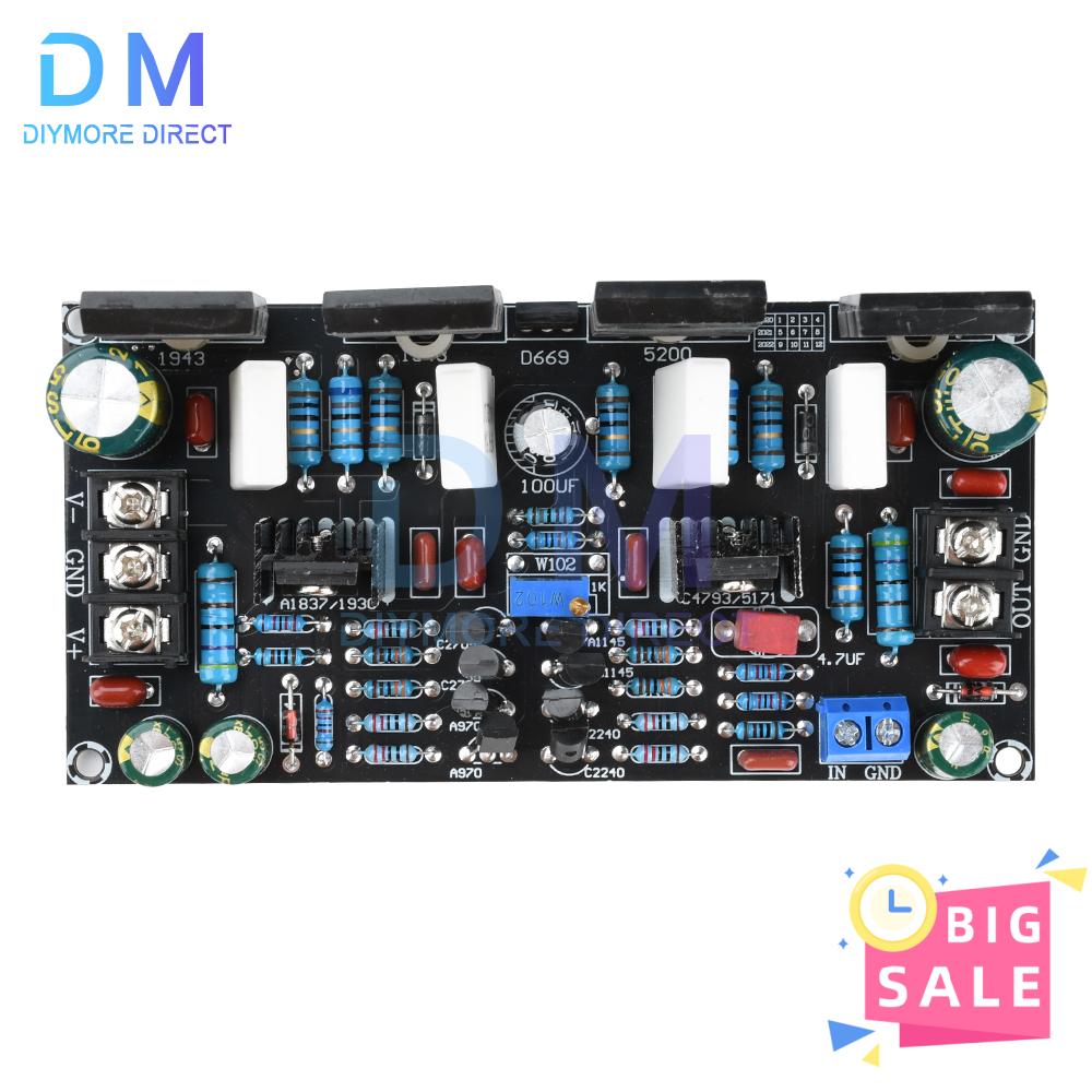 200W 1943 + 5200 Alta Potencia Mono Tubo Acabado Placa Amplificadora Kit de Componentes Electrónicos