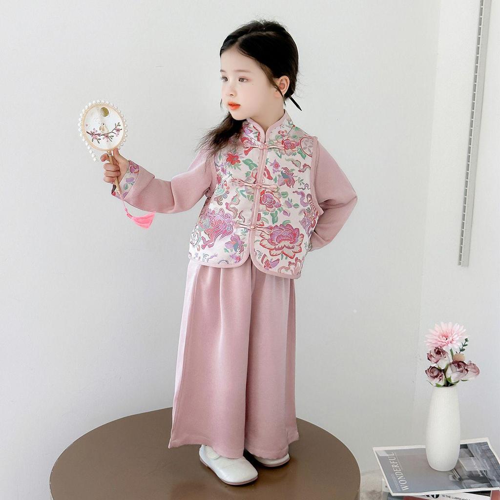 Autumn 2025 Girls' Hanfu Tang Suit: Children's Chinese Style Costume for Daily Wear and Performances