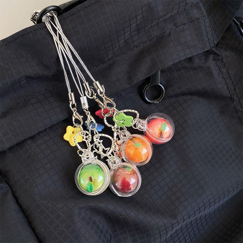 Cute Mini Fruit Phone Charm Chain Keychain Phone Lanyard Phone Case Hanging Pendant Creative Y2K Jewelry Gift